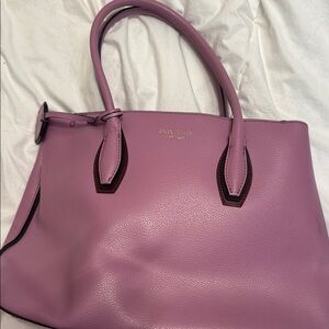 Pink Leather Tote Bag